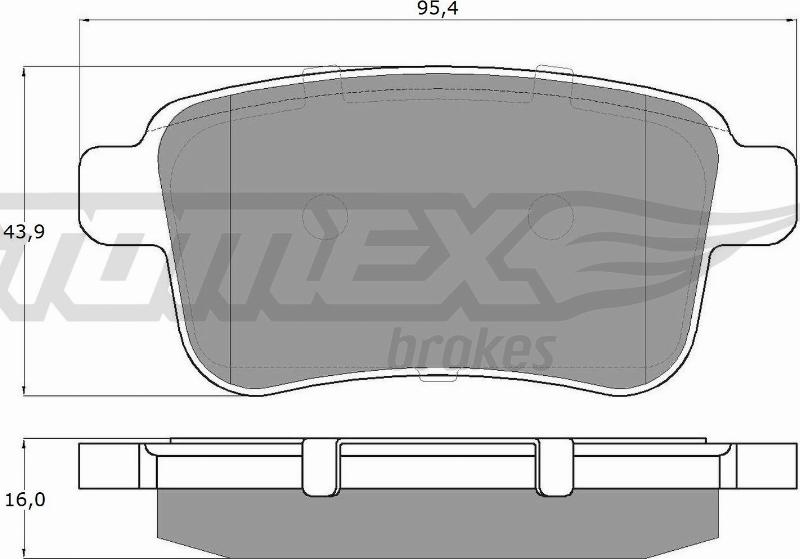 TOMEX brakes TX 15-85 - Brake Pad Set, disc brake autospares.lv