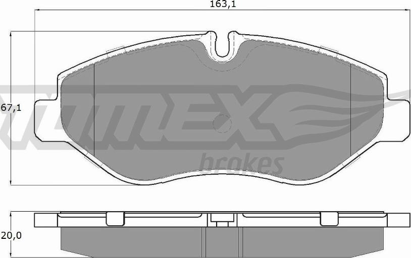 TOMEX brakes TX 15-86 - Brake Pad Set, disc brake autospares.lv