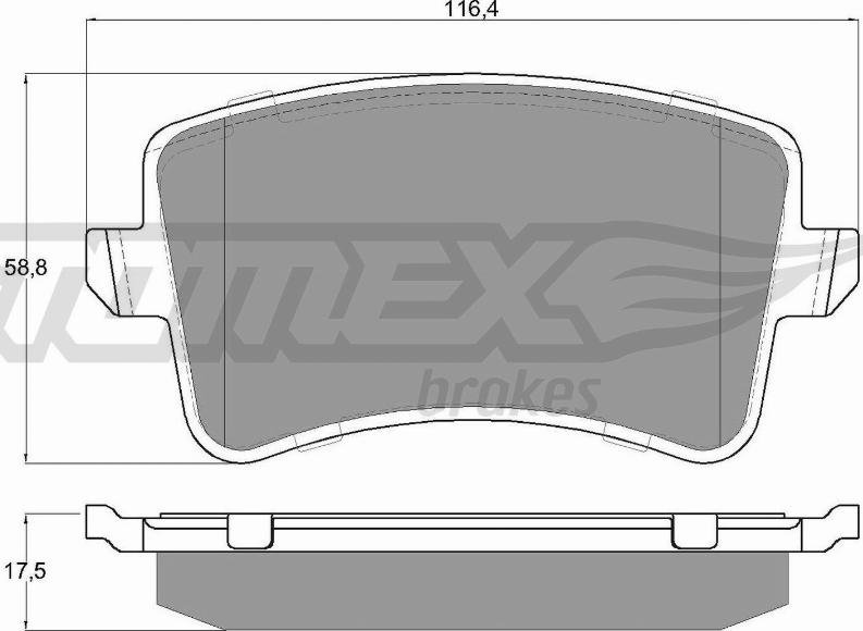 TOMEX brakes TX 15-81 - Brake Pad Set, disc brake autospares.lv