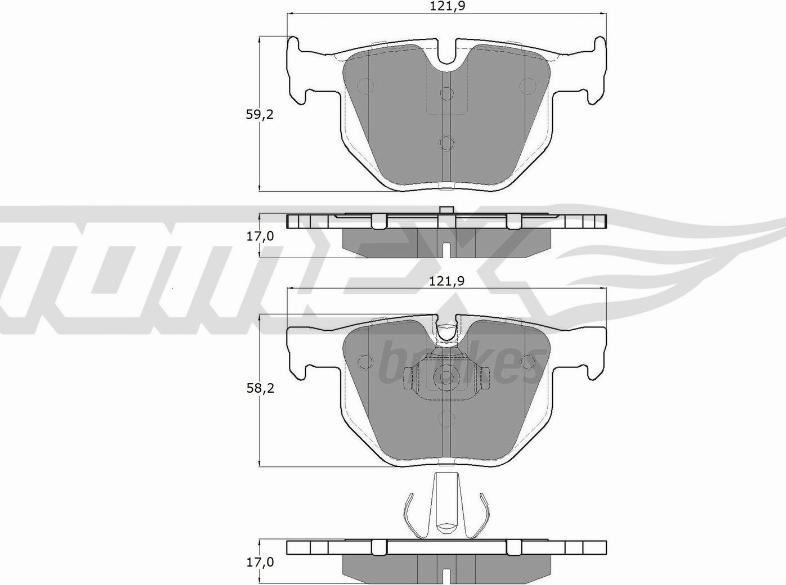 TOMEX brakes TX 15-24 - Brake Pad Set, disc brake autospares.lv