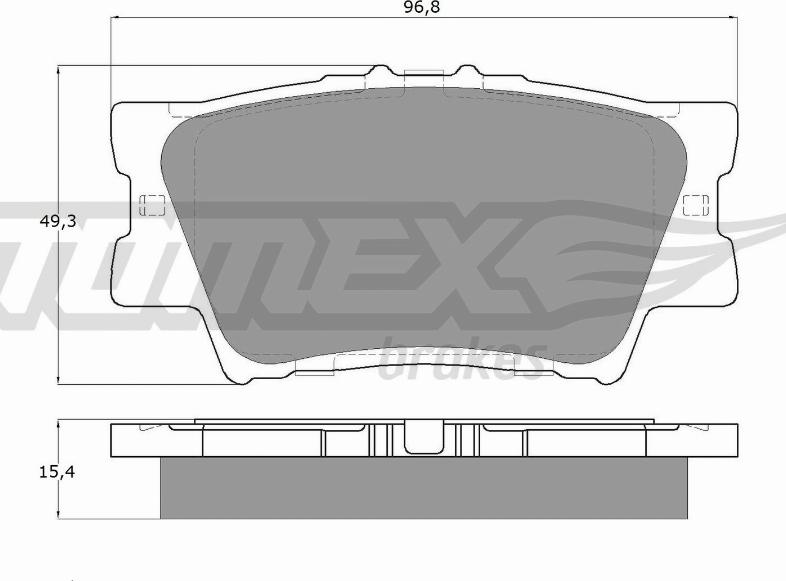 TOMEX brakes TX 15-73 - Brake Pad Set, disc brake autospares.lv