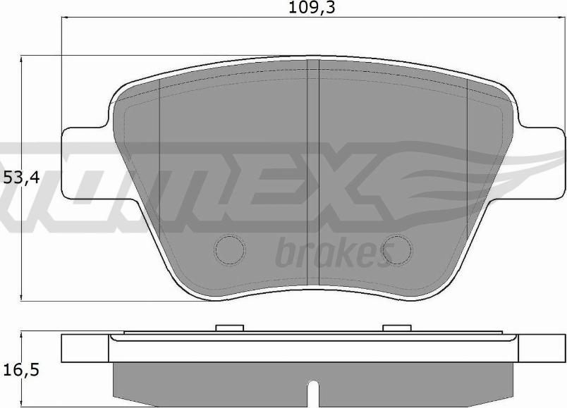 TOMEX brakes TX 16-59 - Brake Pad Set, disc brake autospares.lv