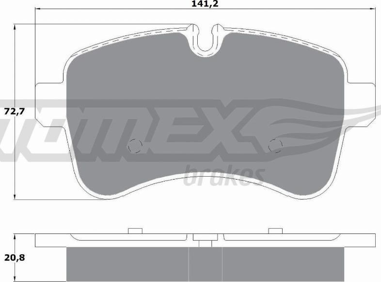 TOMEX brakes TX 16-00 - Brake Pad Set, disc brake autospares.lv