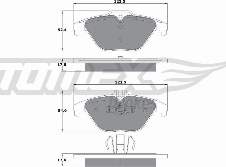 TOMEX brakes TX 16-01 - Brake Pad Set, disc brake autospares.lv