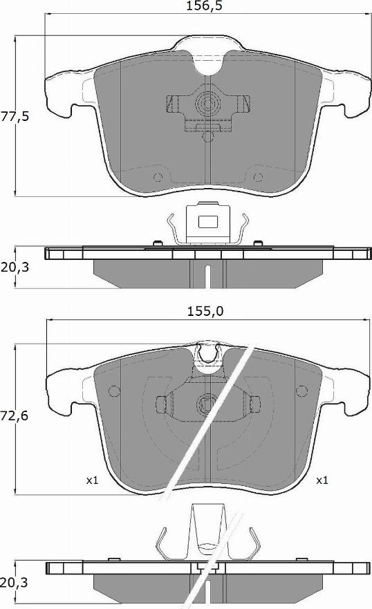 TOMEX brakes TX 16-19 - Brake Pad Set, disc brake autospares.lv