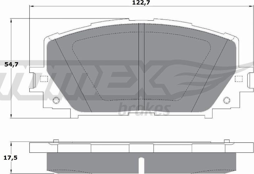 TOMEX brakes TX 16-10 - Brake Pad Set, disc brake autospares.lv