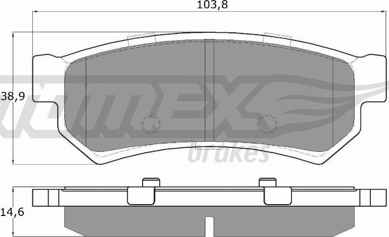 TOMEX brakes TX 16-77 - Brake Pad Set, disc brake autospares.lv