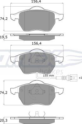 TOMEX brakes TX 10-942 - Brake Pad Set, disc brake autospares.lv