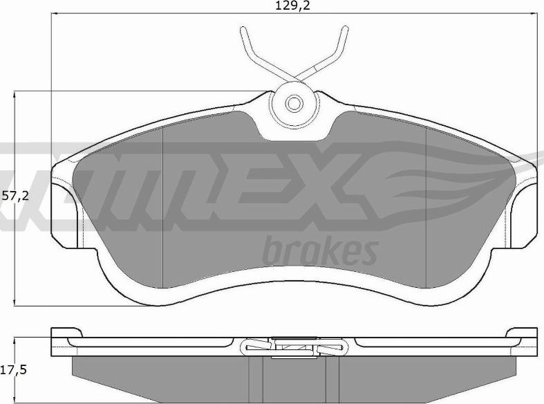 TOMEX brakes TX 10-95 - Brake Pad Set, disc brake autospares.lv