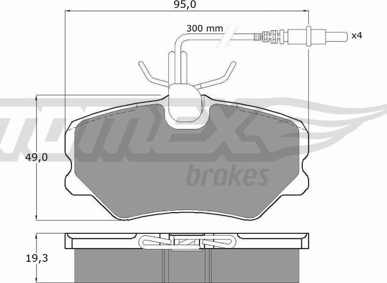 TOMEX brakes TX 10-441 - Brake Pad Set, disc brake autospares.lv