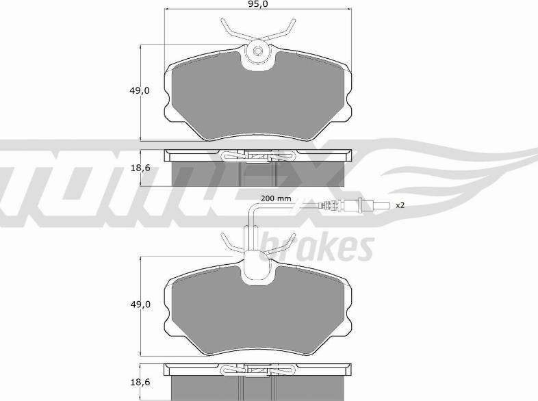 TOMEX brakes TX 10-44 - Brake Pad Set, disc brake autospares.lv