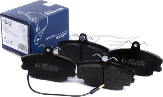 TOMEX brakes TX 10-48 - Brake Pad Set, disc brake autospares.lv