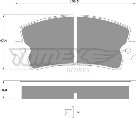 TOMEX brakes TX 10-434 - Brake Pad Set, disc brake autospares.lv