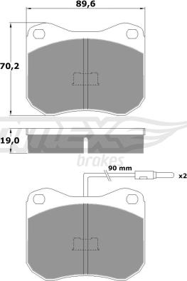 TOMEX brakes TX 10-42 - Brake Pad Set, disc brake autospares.lv