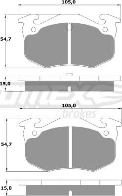 TOMEX brakes TX 10-501 - Brake Pad Set, disc brake autospares.lv