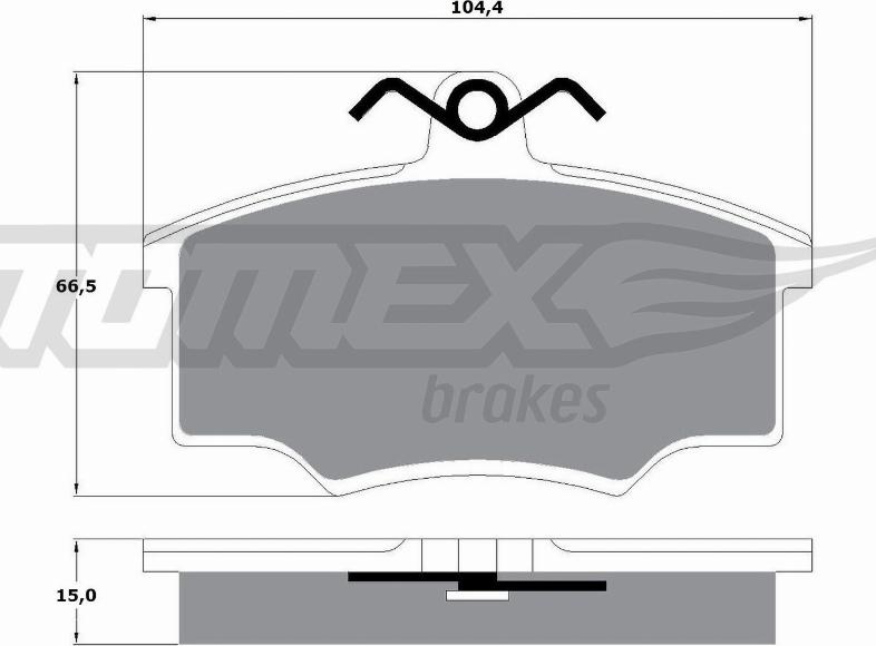 TOMEX brakes TX 10-58 - Brake Pad Set, disc brake autospares.lv