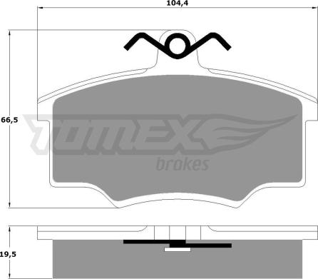 TOMEX brakes TX 10-57 - Brake Pad Set, disc brake autospares.lv