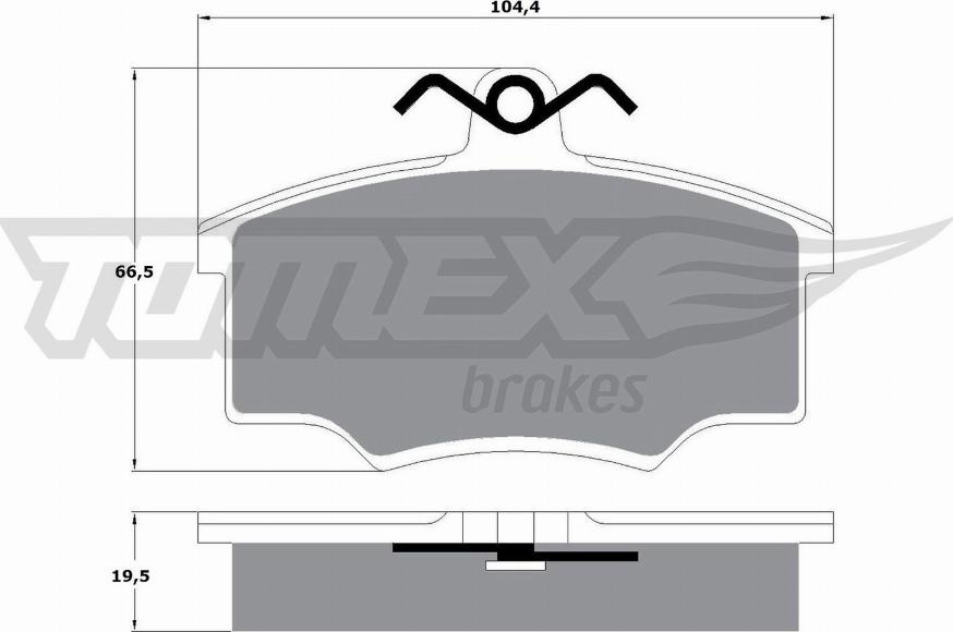 TOMEX brakes TX 10-57 - Brake Pad Set, disc brake autospares.lv