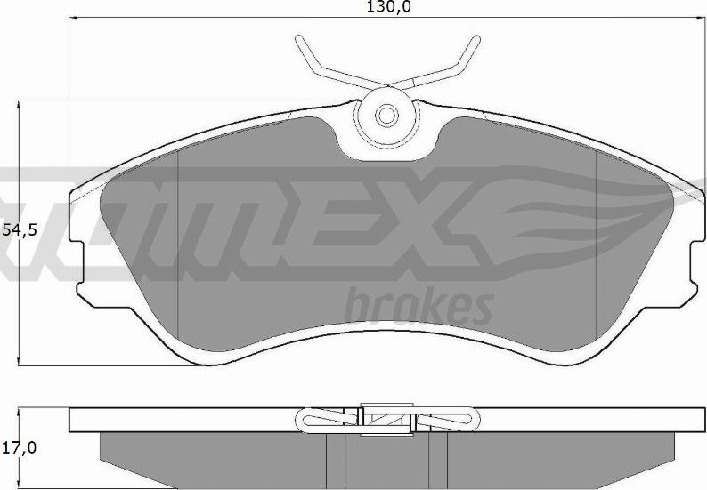 TOMEX brakes TX 10-651 - Brake Pad Set, disc brake autospares.lv