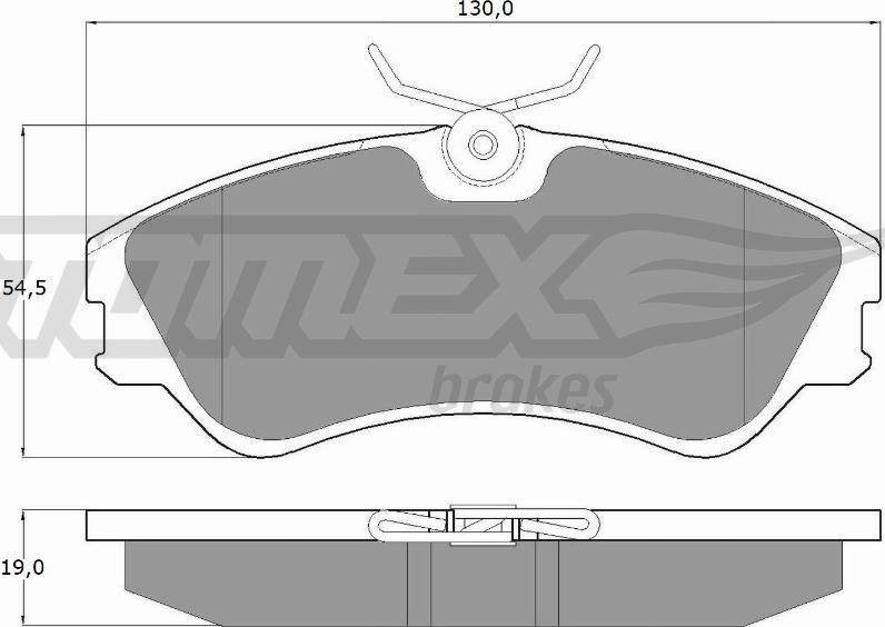 TOMEX brakes TX 10-65 - Brake Pad Set, disc brake autospares.lv