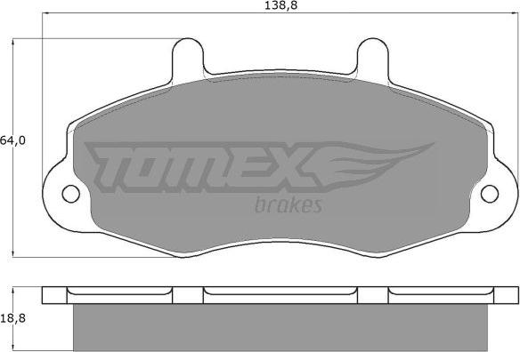 TOMEX brakes TX 10-66 - Brake Pad Set, disc brake autospares.lv