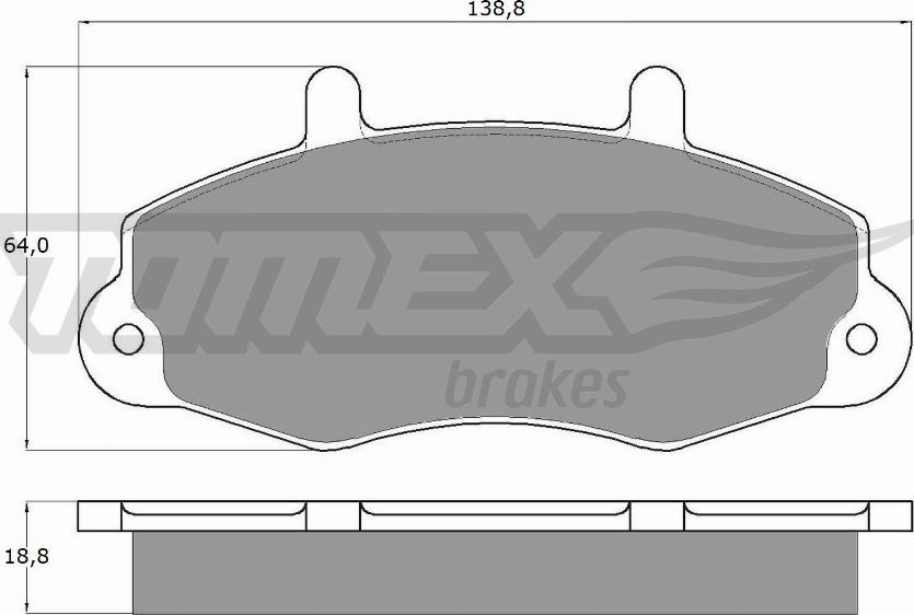 TOMEX brakes TX 10-66 - Brake Pad Set, disc brake autospares.lv