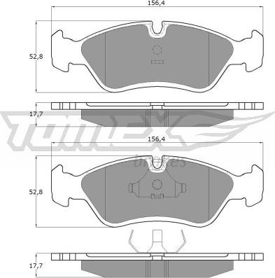 TOMEX brakes TX 10-68 - Brake Pad Set, disc brake autospares.lv