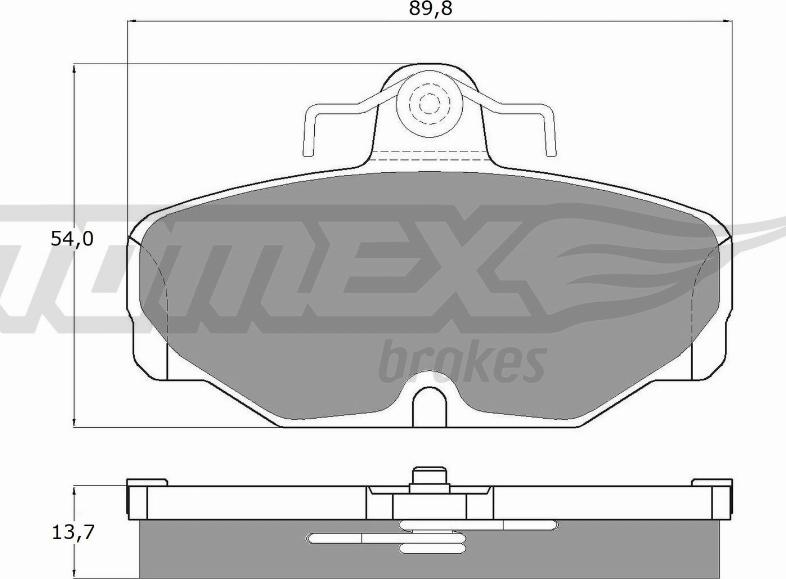 TOMEX brakes TX 10-67 - Brake Pad Set, disc brake autospares.lv