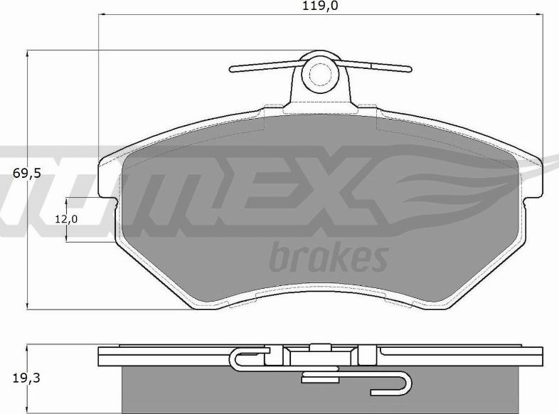 TOMEX brakes TX 10-11 - Brake Pad Set, disc brake autospares.lv