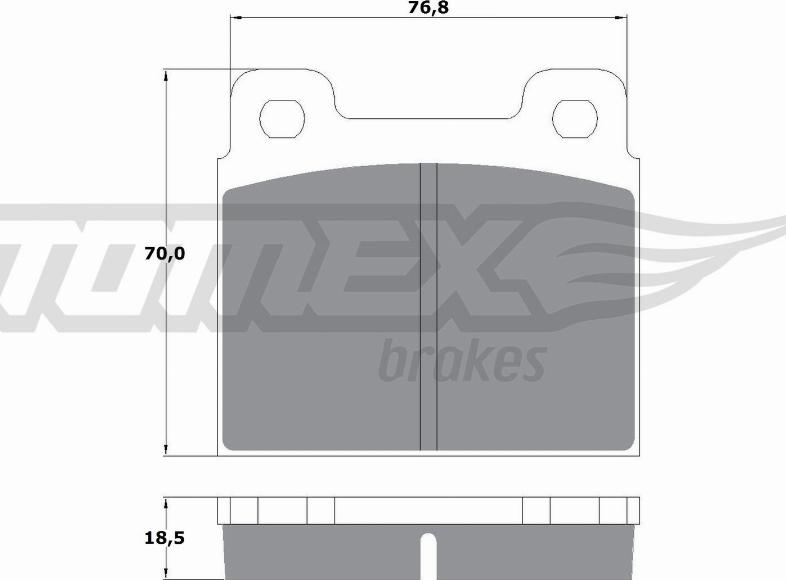 TOMEX brakes TX 10-181 - Brake Pad Set, disc brake autospares.lv