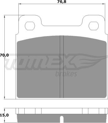 TOMEX brakes TX 10-18 - Brake Pad Set, disc brake autospares.lv