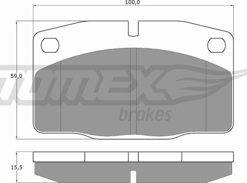 TOMEX brakes TX 10-13 - Brake Pad Set, disc brake autospares.lv
