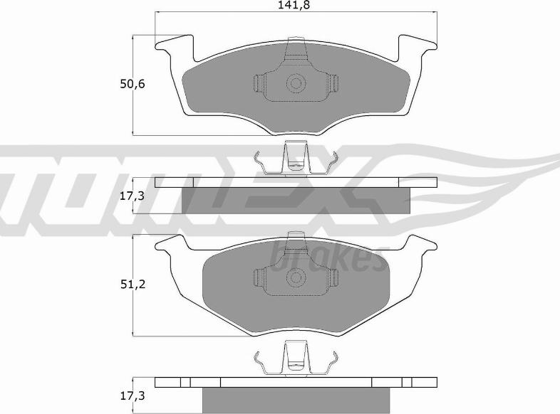 TOMEX brakes TX 10-85 - Brake Pad Set, disc brake autospares.lv