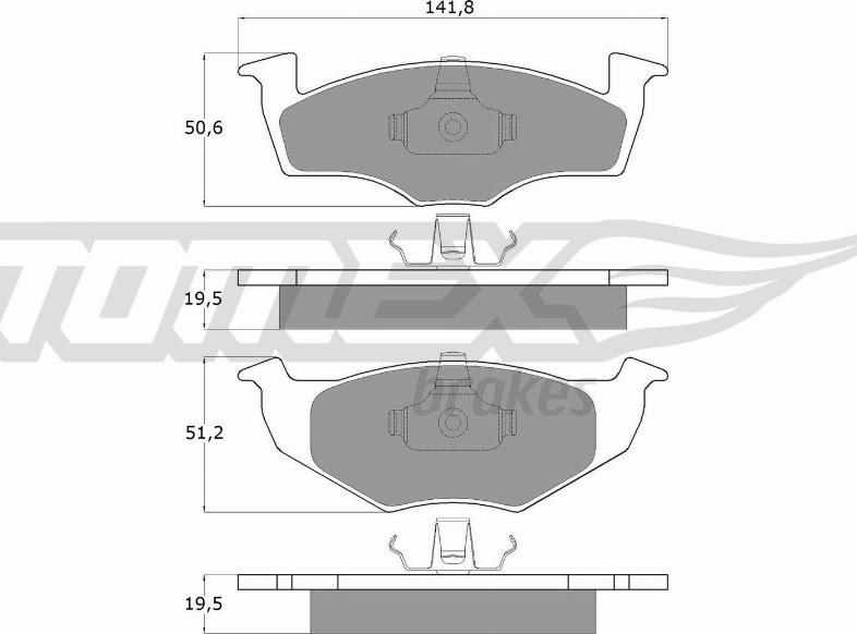 TOMEX brakes TX 10-86 - Brake Pad Set, disc brake autospares.lv