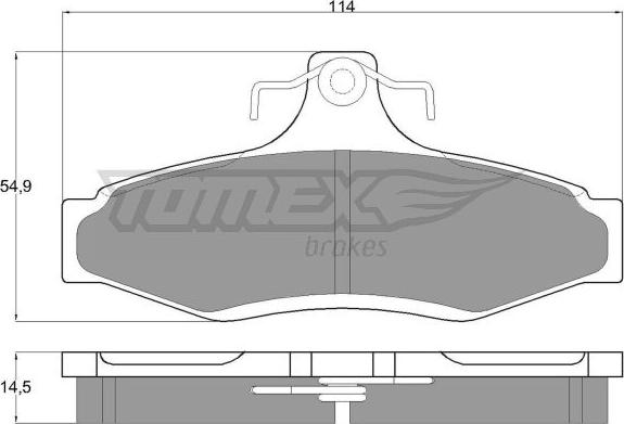 TOMEX brakes TX 10-81 - Brake Pad Set, disc brake autospares.lv