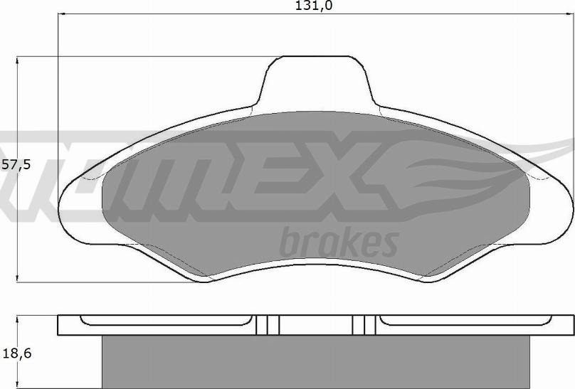TOMEX brakes TX 10-82 - Brake Pad Set, disc brake autospares.lv
