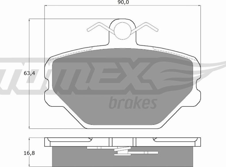 TOMEX brakes TX 10-39 - Brake Pad Set, disc brake autospares.lv