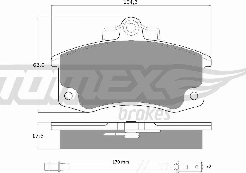 TOMEX brakes TX 10-361 - Brake Pad Set, disc brake autospares.lv