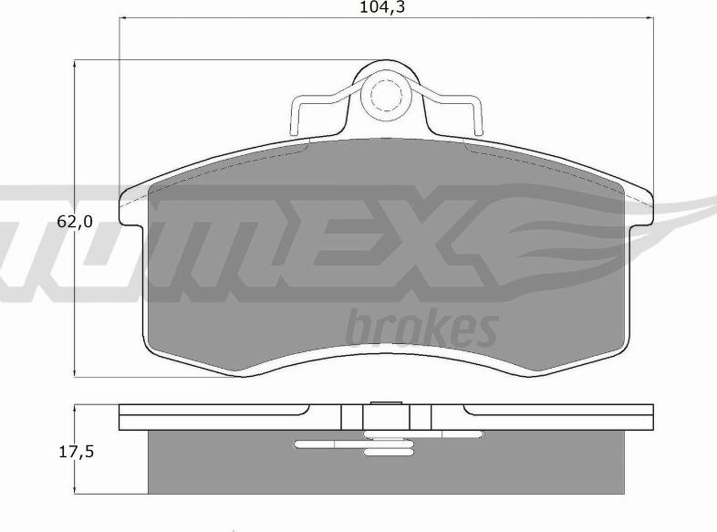 TOMEX brakes TX 10-36 - Brake Pad Set, disc brake autospares.lv