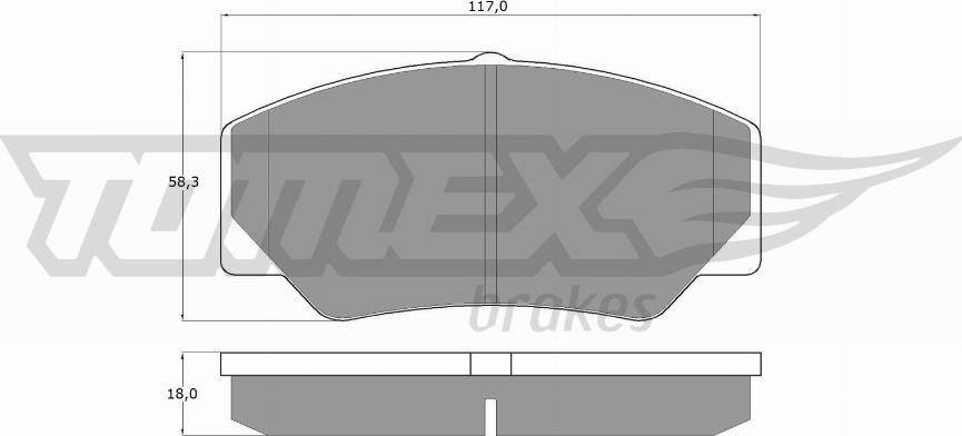 TOMEX brakes TX 10-30 - Brake Pad Set, disc brake autospares.lv