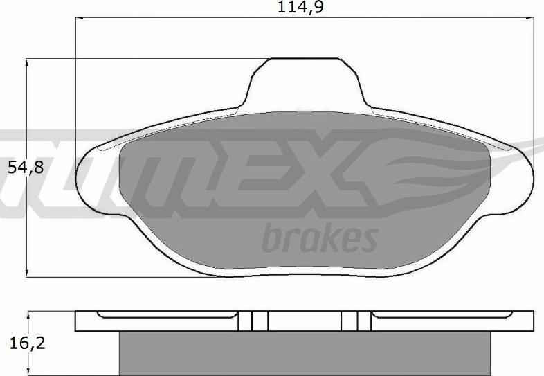 TOMEX brakes TX 10-33 - Brake Pad Set, disc brake autospares.lv