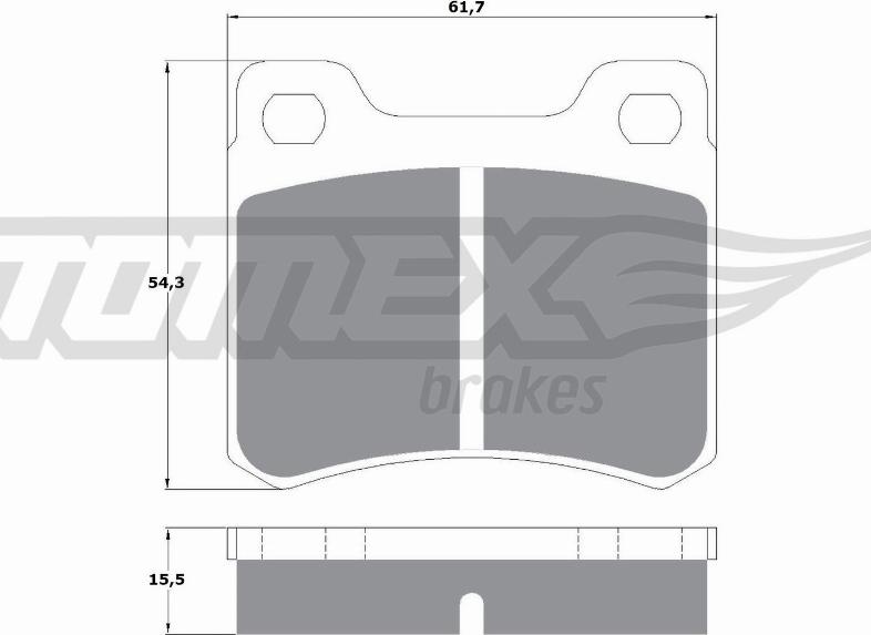 TOMEX brakes TX 10-371 - Brake Pad Set, disc brake autospares.lv