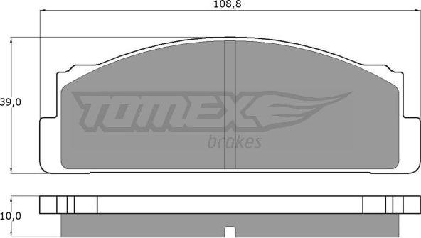 TOMEX brakes TX 10-24 - Brake Pad Set, disc brake autospares.lv