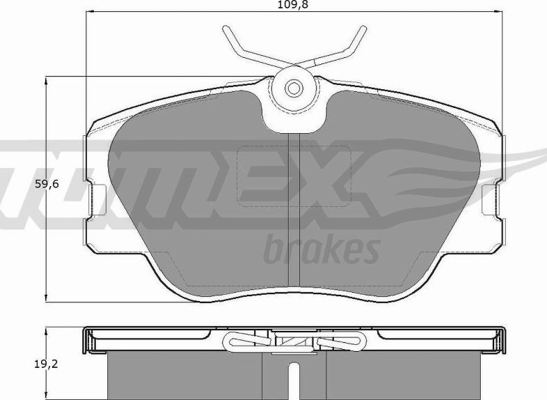 TOMEX brakes TX 10-21 - Brake Pad Set, disc brake autospares.lv
