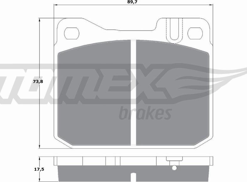 TOMEX brakes TX 10-222 - Brake Pad Set, disc brake autospares.lv