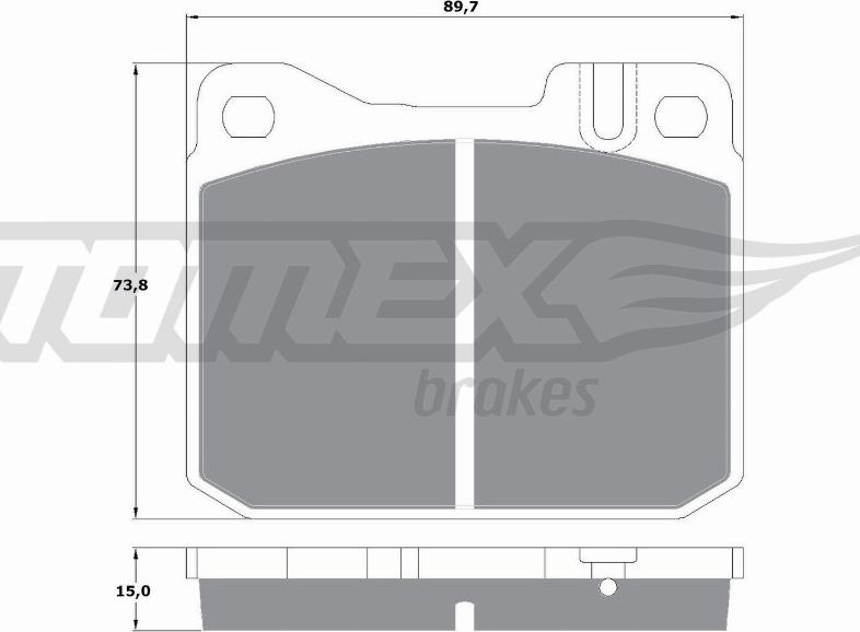 TOMEX brakes TX 10-22 - Brake Pad Set, disc brake autospares.lv