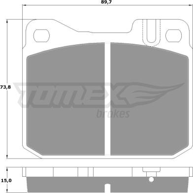 TOMEX brakes TX 10-22 - Brake Pad Set, disc brake autospares.lv