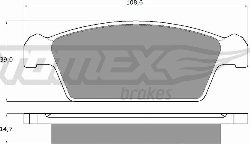 TOMEX brakes TX 10-75 - Brake Pad Set, disc brake autospares.lv