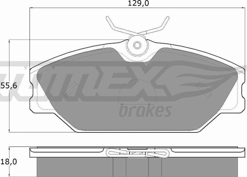 TOMEX brakes TX 10-761 - Brake Pad Set, disc brake autospares.lv