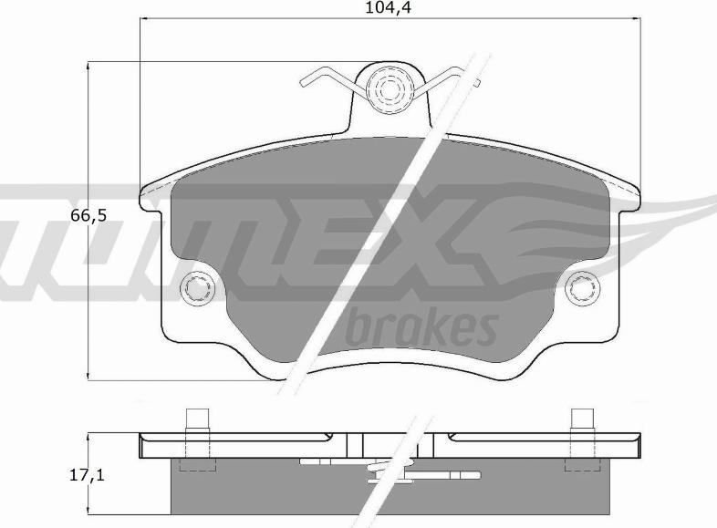 TOMEX brakes TX 10-731 - Brake Pad Set, disc brake autospares.lv